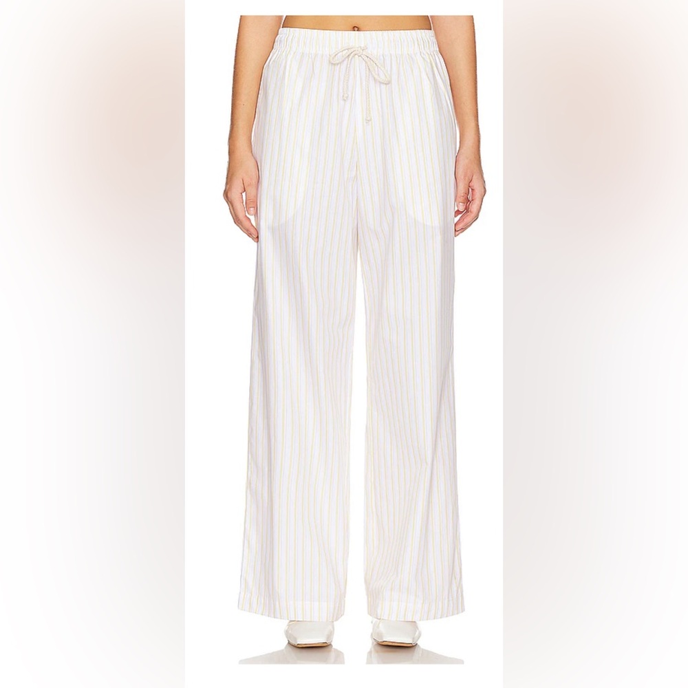 Donni pop pant in corn stripe size small NWT